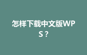 怎样下载中文版WPS?